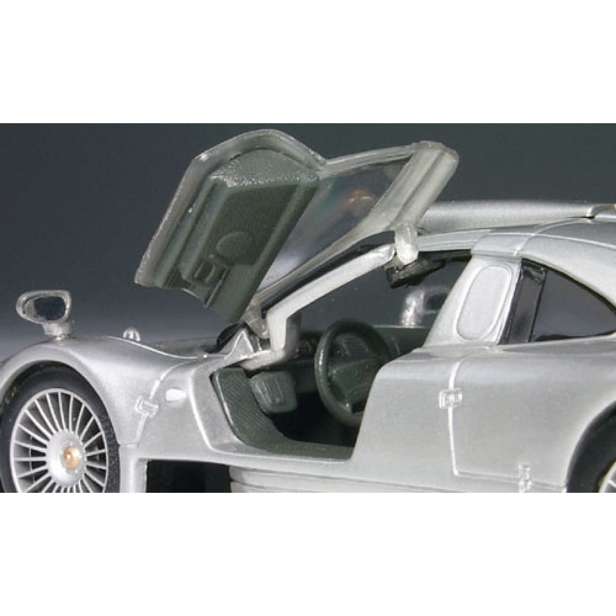 1998 MERCEDES BENZ CLK-GTR STREET VERSION MATTE BLACK 1:18 SCALE BY MAISTO 36849