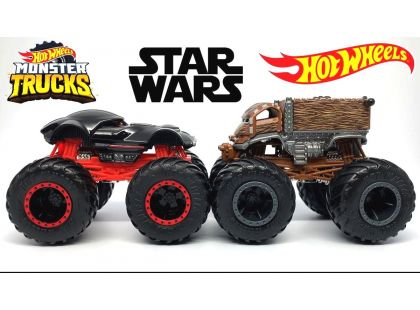 Mattel Hot Wheels Monster trucks demoliční duo Darth Vader a Chewbacca