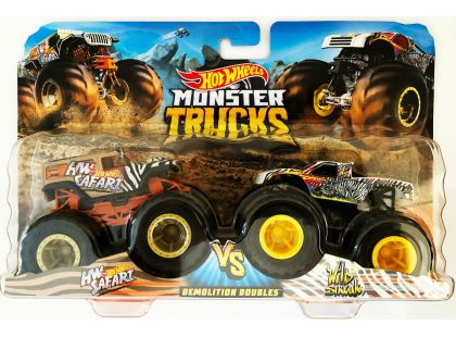 Mattel Hot Wheels Monster trucks demoliční duo HW Safari VS Wild Streak