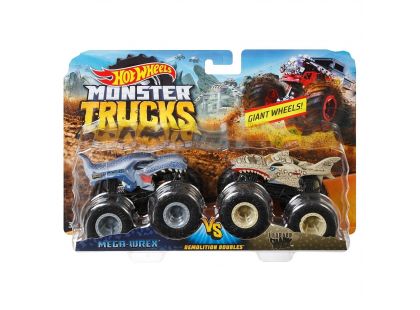 Mattel Hot Wheels Monster trucks demoliční duo Mega-Wrex VS Leopard Shark FYJ65