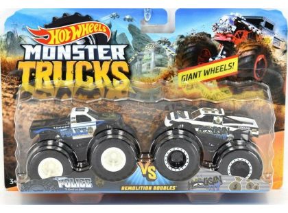 Mattel Hot Wheels Monster trucks demoliční duo Police VS Holigan