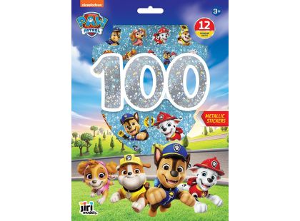 100 metalických samolepek s omalovánkovými listy Tlapková patrola