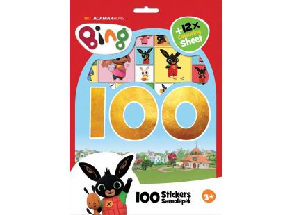 100 samolepek s omalovánkovými listy Bing