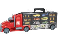 1:16 Tahač s auty a vrtulníkem 55 cm - Poškozený obal