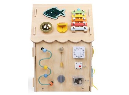 2Kids Toys Activity board Domeček přírodní