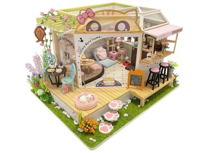 2Kids Toys miniatura domečku Kočičí kavárna se zahrádkou