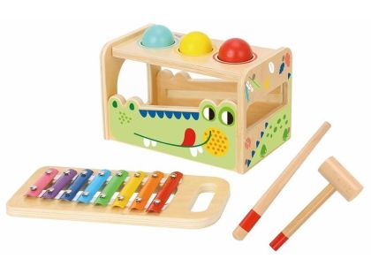2Kids Toys Zatloukačka a xylofon Krokodýl
