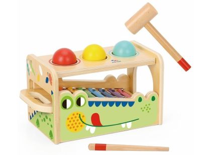 2Kids Toys Zatloukačka a xylofon Krokodýl