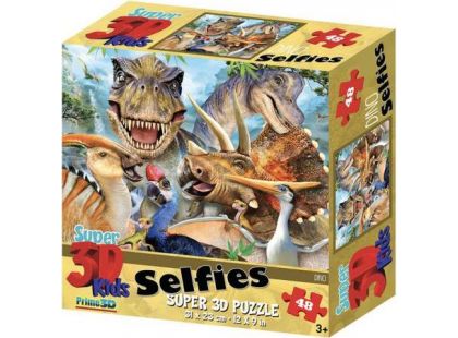 3D Puzzle Dino selfie 100 dílků