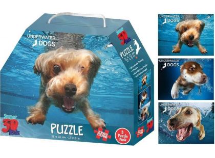Prime 3D Puzzle 3 v 1 Pejsci pod vodou 226 dílků