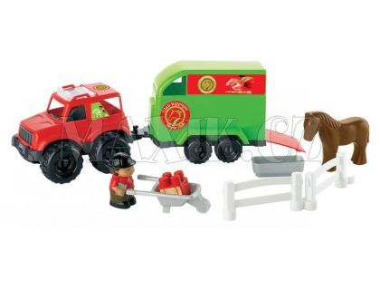 Abrick 3226 Auto s přívěsem na přepravu koní 21ks