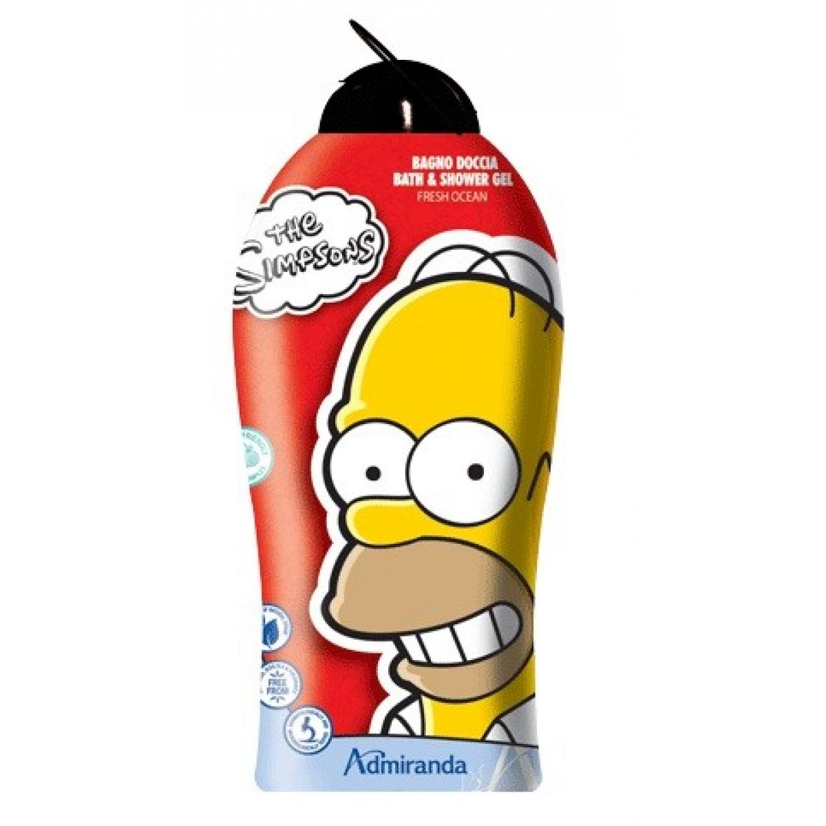Admiranda Dětský sprchový gel a šampón 750ml Simpsons vůně oceánu