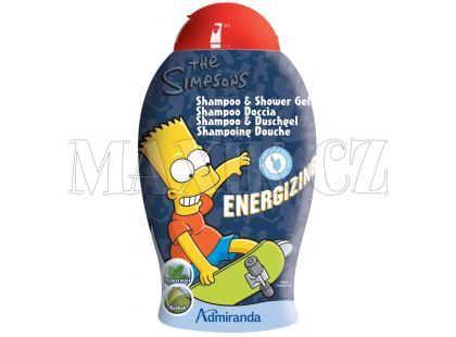Admiranda Dětský sprchový gel a šampón Simpsonovi - Bart 2 v 1 ENERGIZING