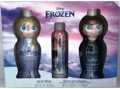 Air-Val Ledové království set s toaletní vodou 150 ml, 2 x 1D sprchový gelem a šamponem 400 ml Elsa a Anna