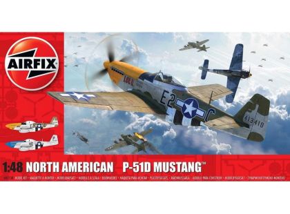 Airfix Classic Kit letadlo A05138 North American P-51D Mustang Filletless Tails 1:48