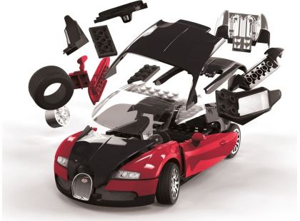 Airfix Quick Build auto J6020 Bugatti Veyron červená