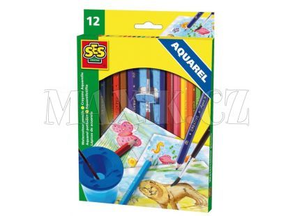 Akvarelová pastelky 12 barev SES