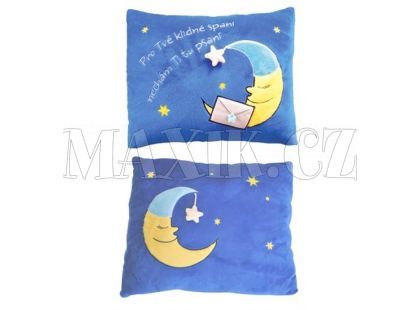 Albi Plyšový polštář humorný - Měsíc 42x33cm