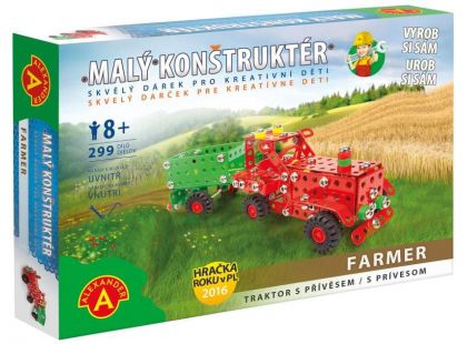 Alexander Malý konstruktér Farmer Traktor s přívěsem