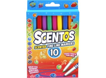 Alltoys Fixy voňavé Scentos tenké 10 ks