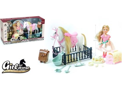 Alltoys Hrací set koník s panenkou