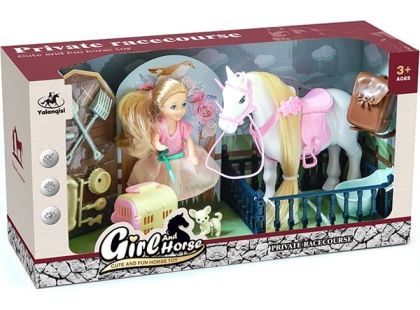 Alltoys Hrací set koník s panenkou
