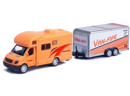 Alltoys Karavan s přívěsem oranžový