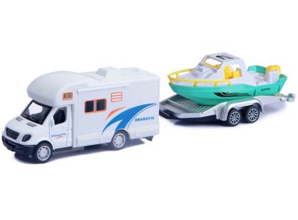 Alltoys Karavan s přívěsem bílý