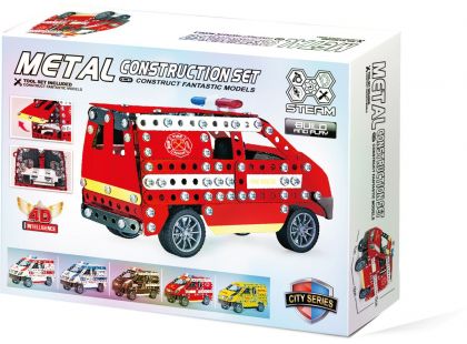 Alltoys Kovová stavebnice hasičské auto 314 dílků