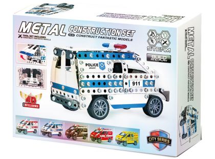 Alltoys Kovová stavebnice policejní auto 314 dílků