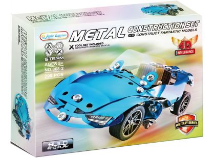 Alltoys Kovová stavebnice závodní auto 208 dílků