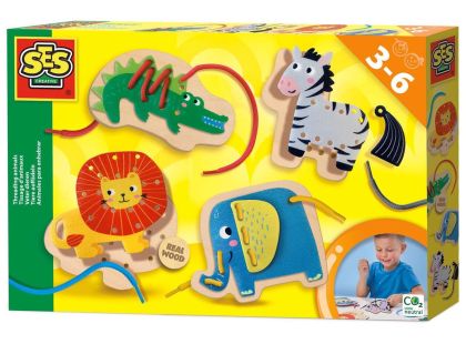 Alltoys Kreativní navlékací sada - Džungle se zvířátky - Poškozený obal