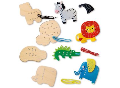 Alltoys Kreativní navlékací sada - Džungle se zvířátky - Poškozený obal
