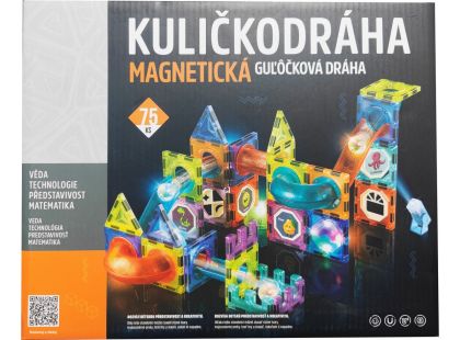 Alltoys Kuličkodráha magnetická se světlem 75 ks (277)