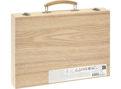 Alltoys Malířský kufřík dřevěný 86 ks