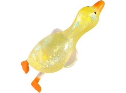 Alltoys Natahovací a mačkací třpytivá kachna