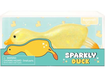 Alltoys Natahovací a mačkací třpytivá kachna