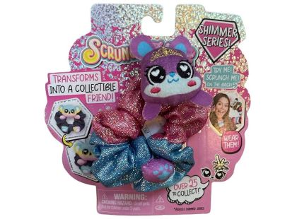 Alltoys Plyšová třpytivá gumička a zvířátko 2v1 ScrunchMiez