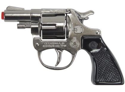 Alltoys Policejní revolver kovový stříbrný kovový 8 ran