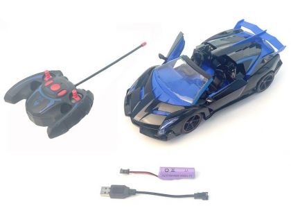 Alltoys RC Auto 1 : 14 závodní auto 28 cm dobíjecí černo - modré