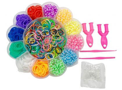 Alltoys Sada gumiček 900 ks na výrobu náramků Loom band - květina