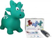 Alltoys skákací zvířátko zelený dinosaurus