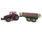Alltoys Traktor na setrvačník s valníkem a se dřevem červený 2