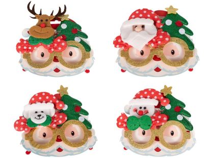 Alltoys Vánoční brýle s třpytkami 17x14 cm