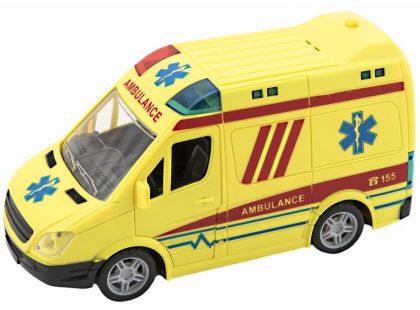 Ambulance 20 cm se zvukem se světlem na setrvačník - Poškozený obal