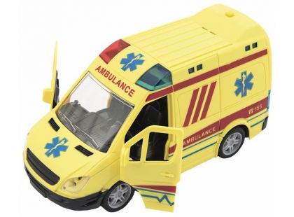 Ambulance 20 cm se zvukem se světlem na setrvačník - Poškozený obal
