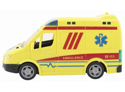 Ambulance 20 cm se zvukem se světlem na setrvačník