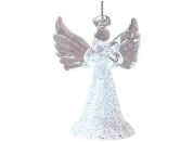 Anděl Přerov Anděl skleněný na zavěšení 4,5 x 7 x 3 cm