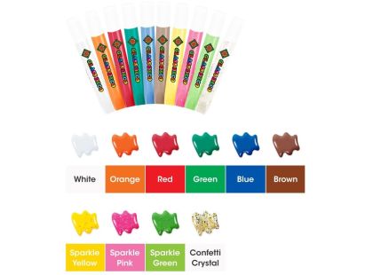 Anděl Přerov Barvy na sklo Vánoční sada 10 barev 10,5 ml + 12 sklíček