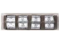 Anděl Přerov Kroužky na ubrousky kovové stříbrné 4,5 cm 4 ks